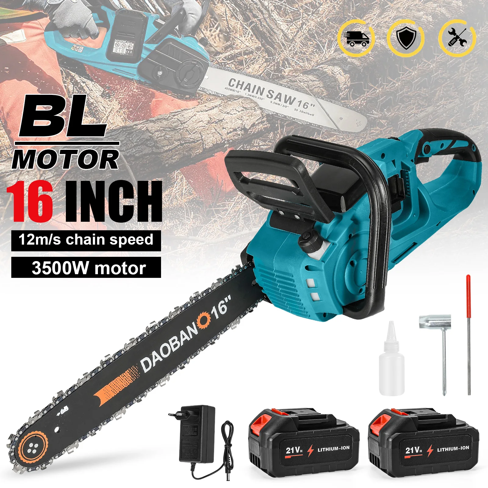 Makita – tronçonneuse électrique sans balais de 16 pouces, outil électrique pour le travail du bois, coupe-jardin portatif pour batterie