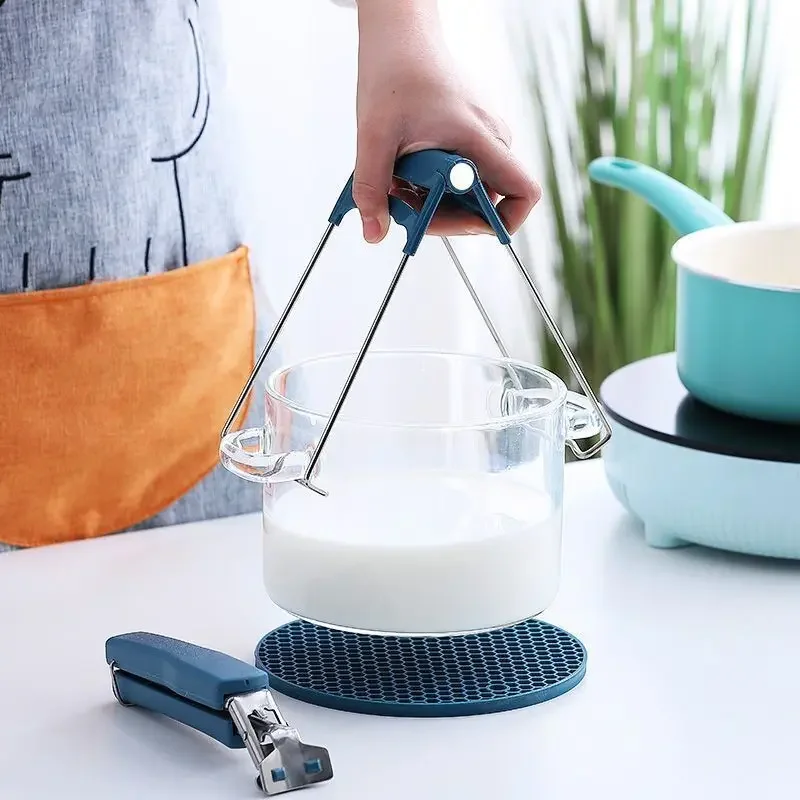 Pinces à bol pour soulever des bols de nourriture chaude, choses utiles pour la cuisine, fournitures de cuisine de cuisinière instantanée, outils de friteuse à Air au micro-ondes