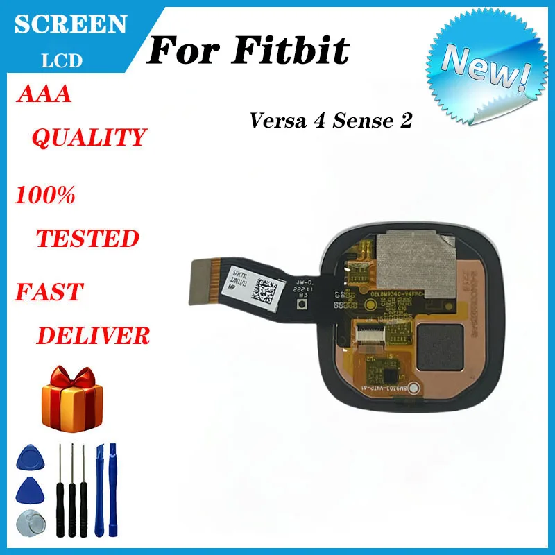 Pantalla LCD para reloj inteligente Fitbit Versa 4 Sense 2, accesorios de repuesto y piezas de reparación
