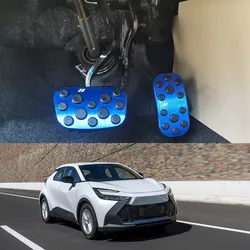 For Toyota C-HR CHR AX20 HEV PHEV 2023 2024 2025 Car Accessories Aluminium Alloy Rubber Brake Accelerator Pedal Non-Slip Cover