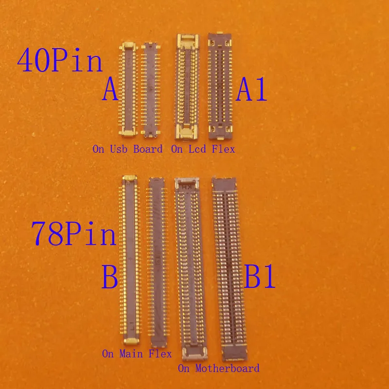 1-2Pcs Charging FPC Connector Usb Lcd Display Screen Plug For Samsung Galaxy A31 A315 A70 A705F A80 A805 A90 A40 A405 40 78 Pin