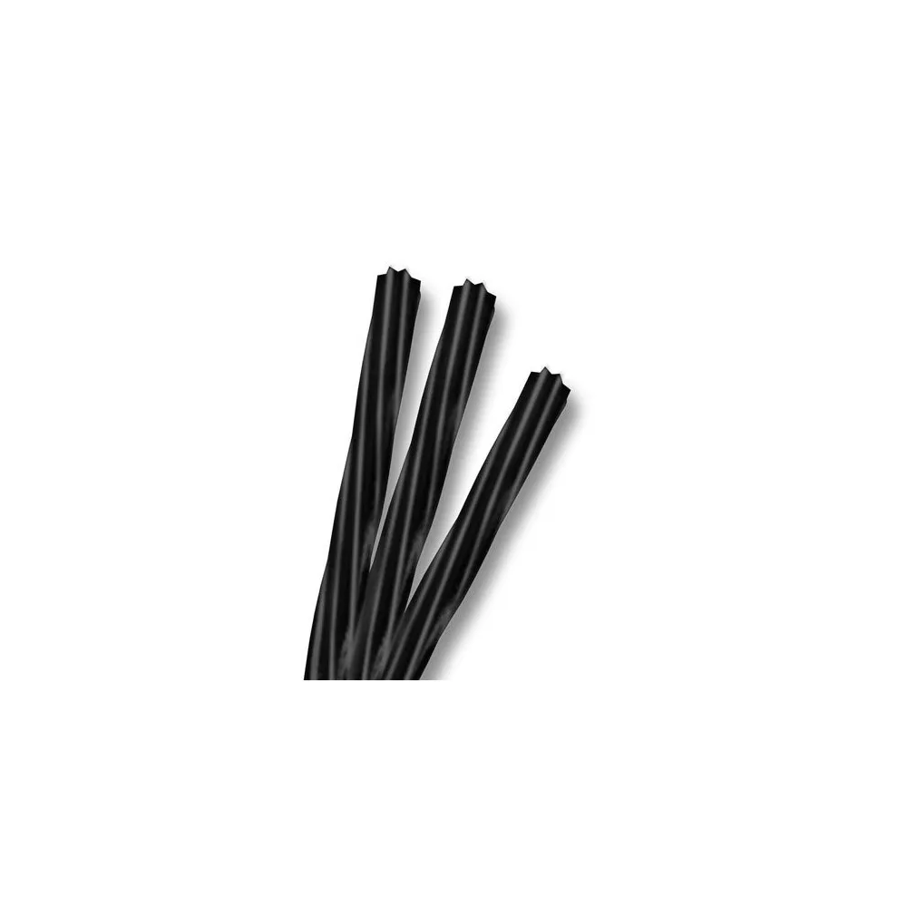 Crooked black licorice flavor Damel 200 PCs-200 piece case of crooked black licorice flavor, Damel brand. These licorice flavor licorice are ideal for sweet table, black color-with gloss coverage