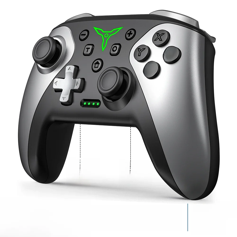 Controlador sem fio para interruptor oled console com 2 teclas de programa dupla vibração do motor