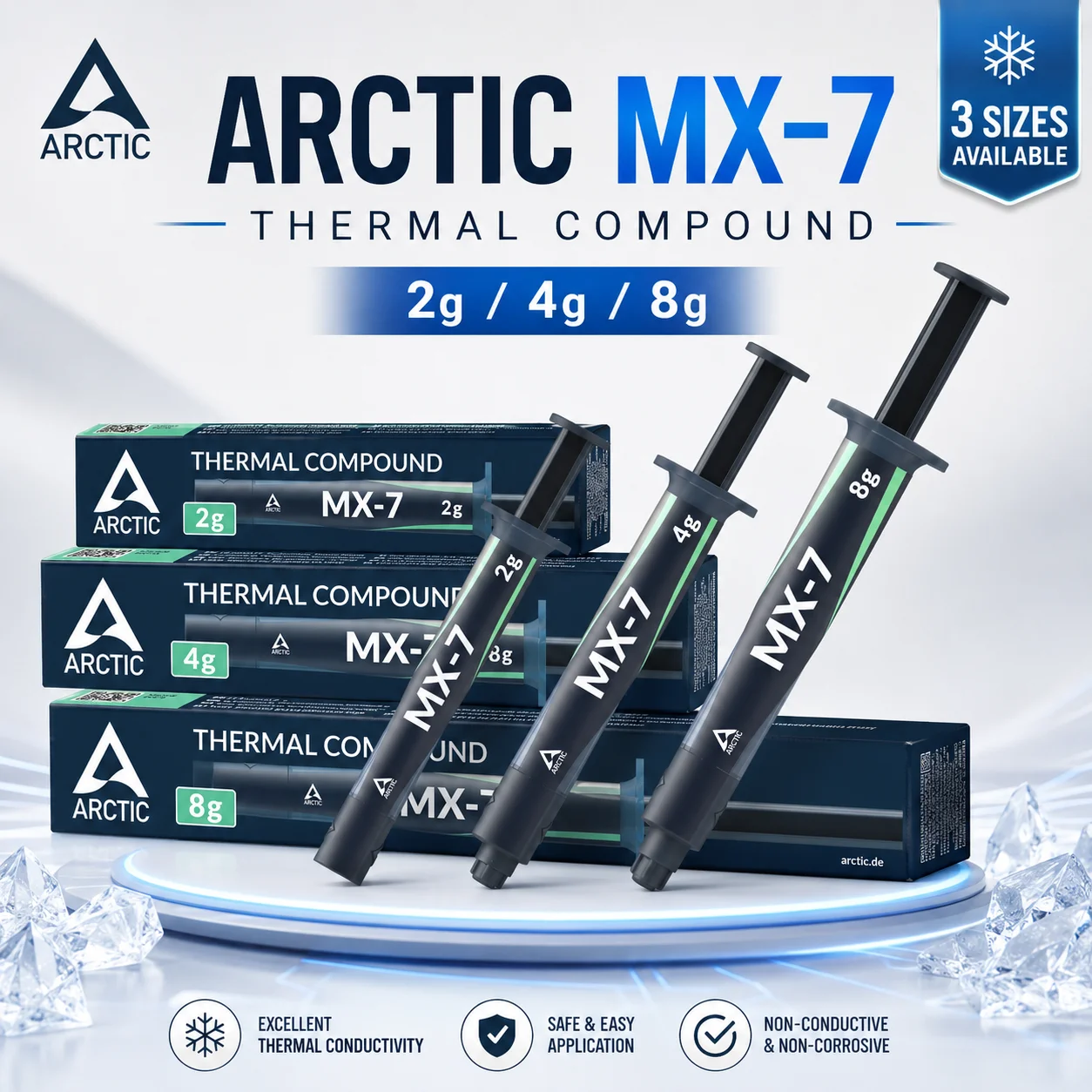 Original ARCTIC MX-7 2g 4g 8g Thermal Paste High Conductivity Non-Conductive CPU GPU Laptop Graphics Card Compound