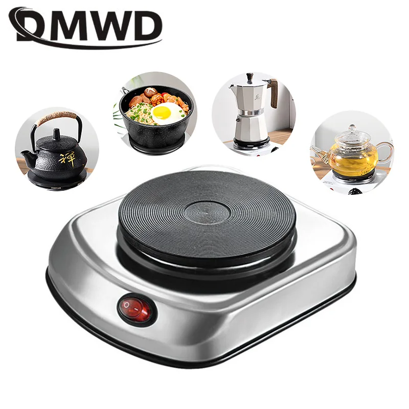 220V Mini Electric stove Portable Tea Coffee Boiler Instant Heating Cast Iron Hot plate Cooking furnace Overheating protection