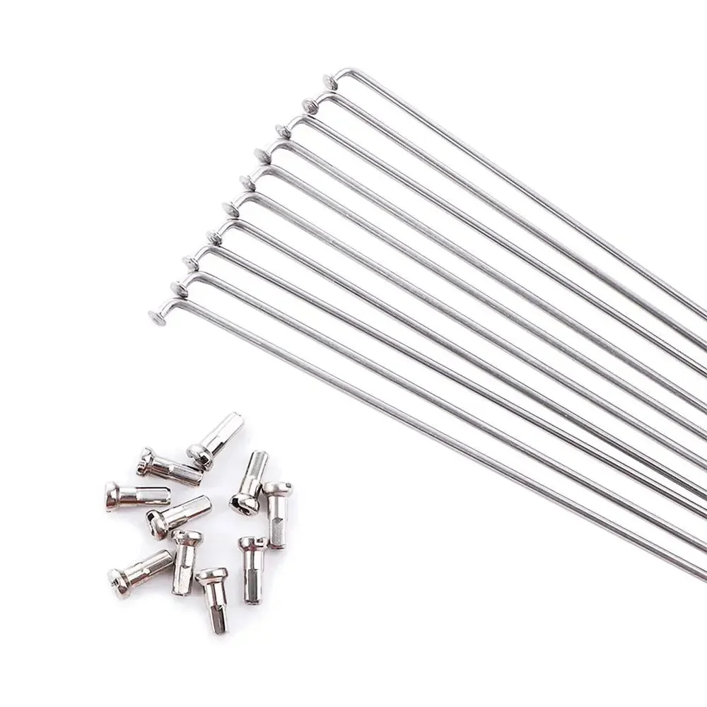 AliExpress 10 x 14G Bicycle Spokes With Nipples Stainless Steel Mountain Road Bike High Strength Bicycle Spokes