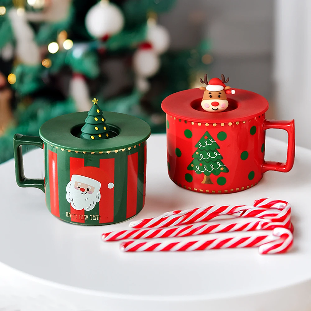 Leto christmas mug Mug Silicone Lid Pretty Home Gift LMC-CM01