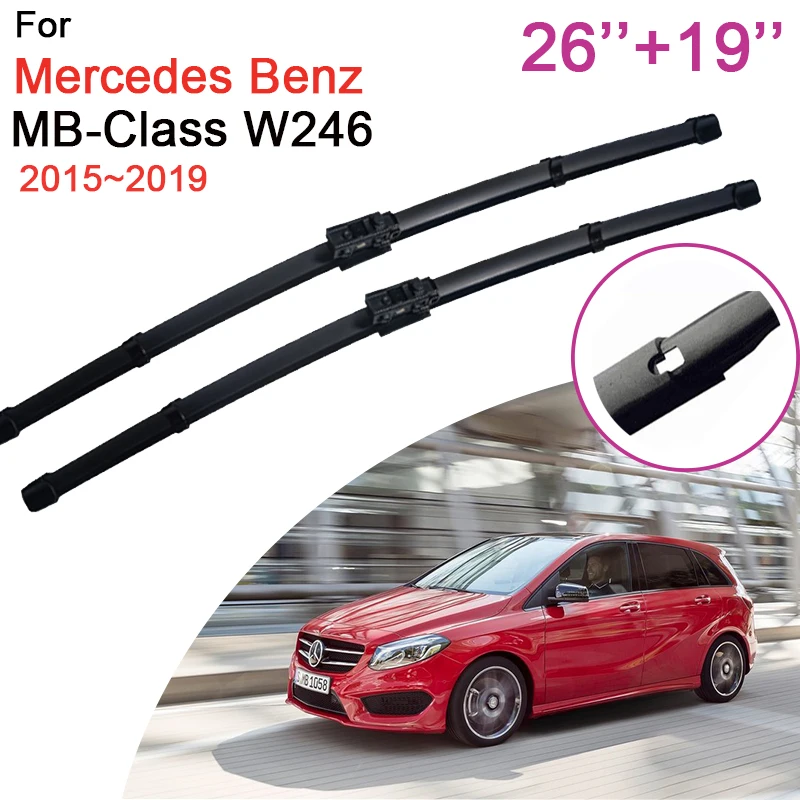 

Резиновые щетки стеклоочистителя для Mercedes Benz B-Class W246 B160 B180 B200 2015 ~ 2019 2016 2017