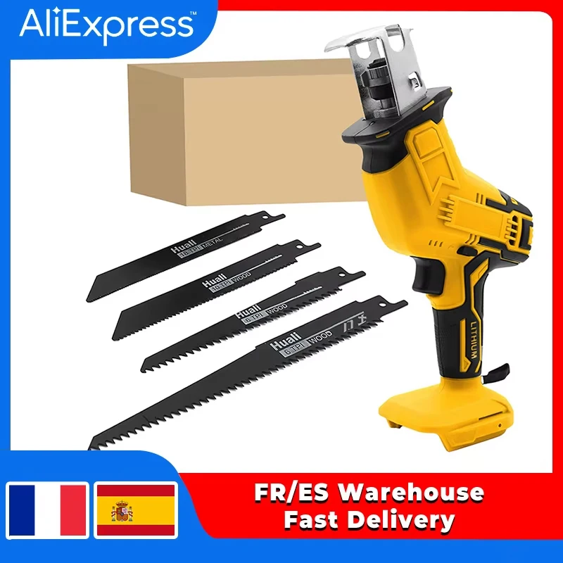 Cordless Reciprocating Saw Variable Speed High-Power Electric Saber Saw For Dewalt 20V Battery PVC Wood Cutting Power Tools