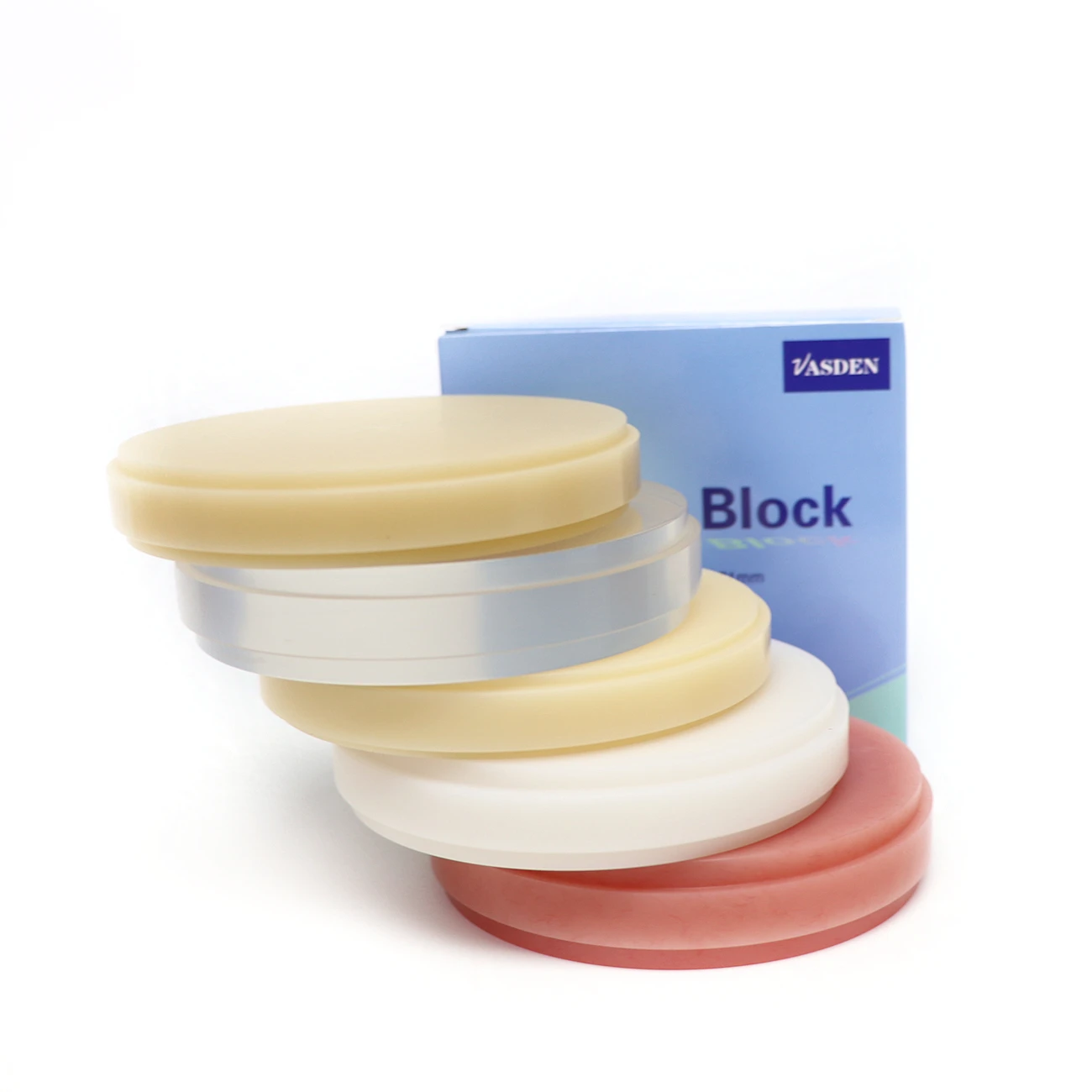 VASDEN PMMA Blocks Monolayer Dental Lab Materials Resin Disc dentista For Cad Cam Open System 98mm A1 A2 A3 A3.5 Colors