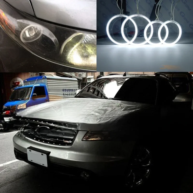 Dla INFINITI S50 FX35 FX45 2003 2004 2005 2006 2007 2008 Doskonały ultra jasny zestaw pierścieni CCFL Angel Eyes Halo Light — zdjęcie 2