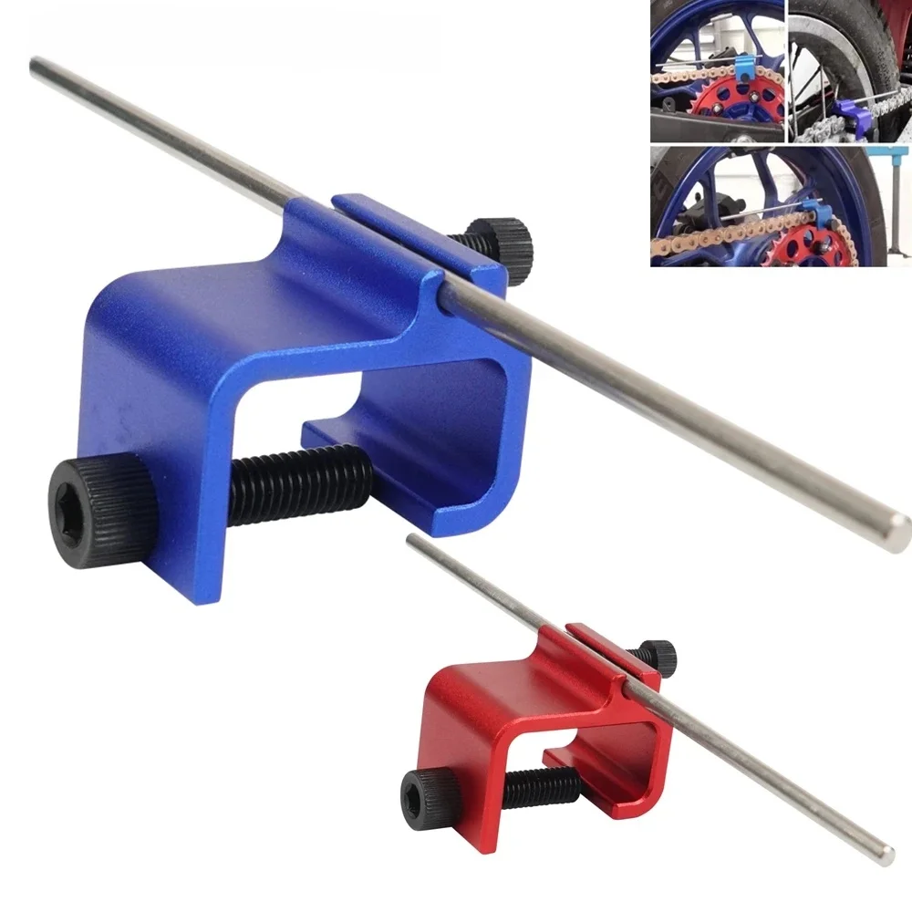 AliExpress Black Works Racing Motorcycle Chain Alignment Tool Quick Accurate Alignment Tool for Motor Scooter Sprocket Sport Dirt Bike ATV Repair Aluminum