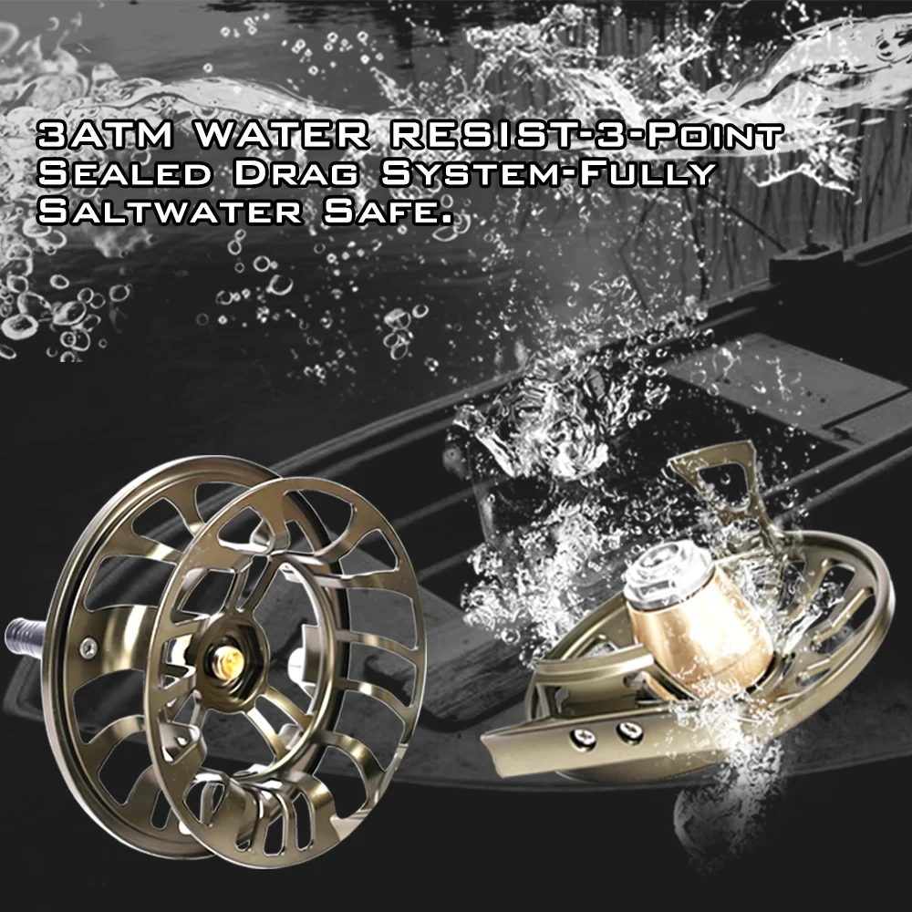 Maximumcatch Shield 100% Waterproof Powerful Saltwater Fly Fishing Reel Sealed Drag Fly Reel image 3