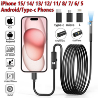 8mm 1080P Endoscope Automotive Boroscope Inspection Device Camera For Apple Iphone IOS Smart Phone Android Type C Cars Mobile