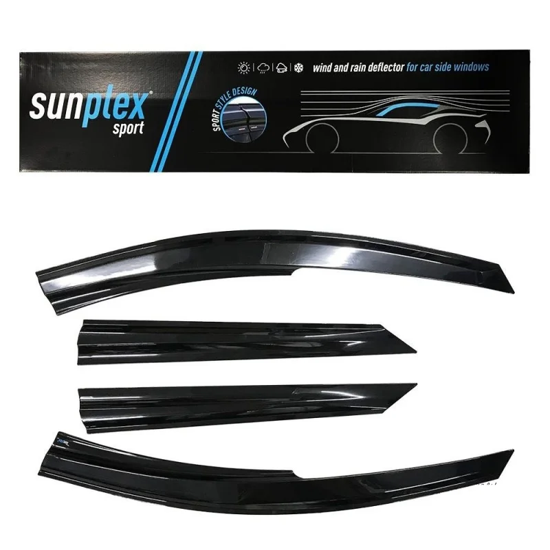 Car Window Accessories For Fiat Doblo lll 2023-2024 Sport Style Window Deflector Rain Cover Visor Awnings Tuning Parts