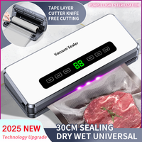SZUK Electric Vacuum Sealer Food Storage Seal Touch Button Dry/Wet Built-in Cutter Kitchen Food Sealing Vacuum packaging machine