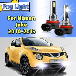 2Pcs LED Car Front Fog Light Lamps For Nissan Juke 2010 2011 2012 2013 2014 2015 2016 2017 6000K Canbus Auto Accessory