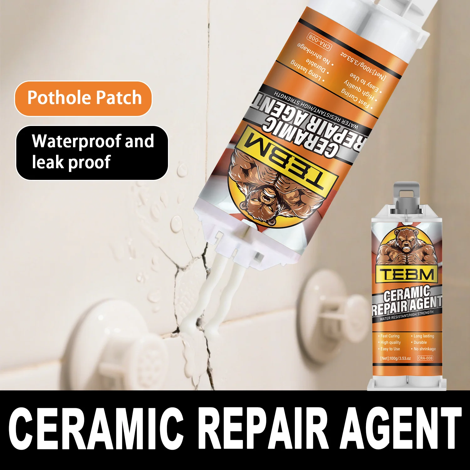 100g Ceramic Repair Adhesive For Floor Tiles Toilet Bowls Washbasins And Tiles Leakage Cracks And Damage Repair Compound