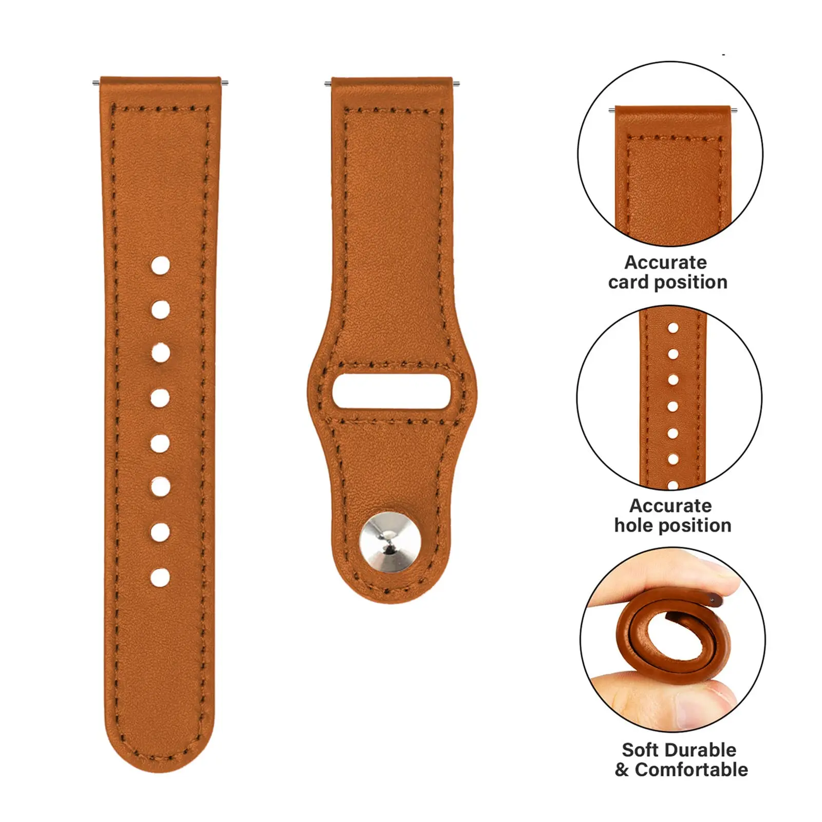 Leather Band For Samsung Galaxy watch 4 Classic /3/Active 2 strap Gear S3 Frontier watchband 20mm 22mm bracelet Huawei GT/2/Pro