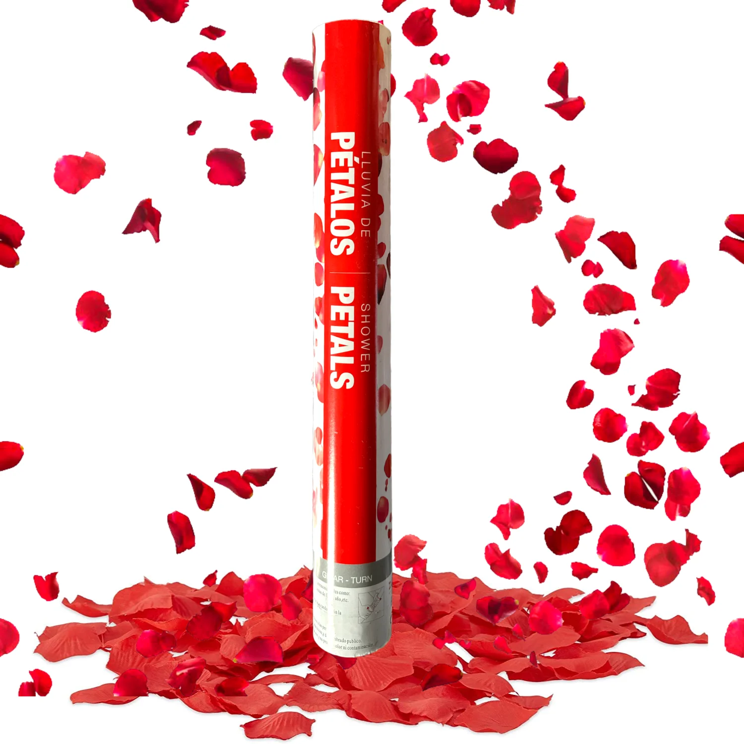 Krown - Red Petal Confetti Cannon 30/60/80 cm Wedding Confetti Tube, Confetti Cannons for Parties, Wedding Streamers, Graduation Party, Anniversary, Baby Shower, Birthday Party Decorations
