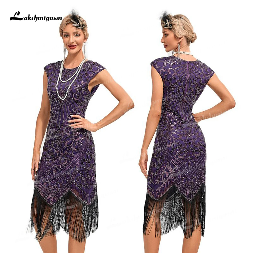 

Women's Flapper Dresses 1920s Vintage Beaded Fringed Great Gatsby Dress Roaring 20s Cocktail Dress Customized homecoming dress
