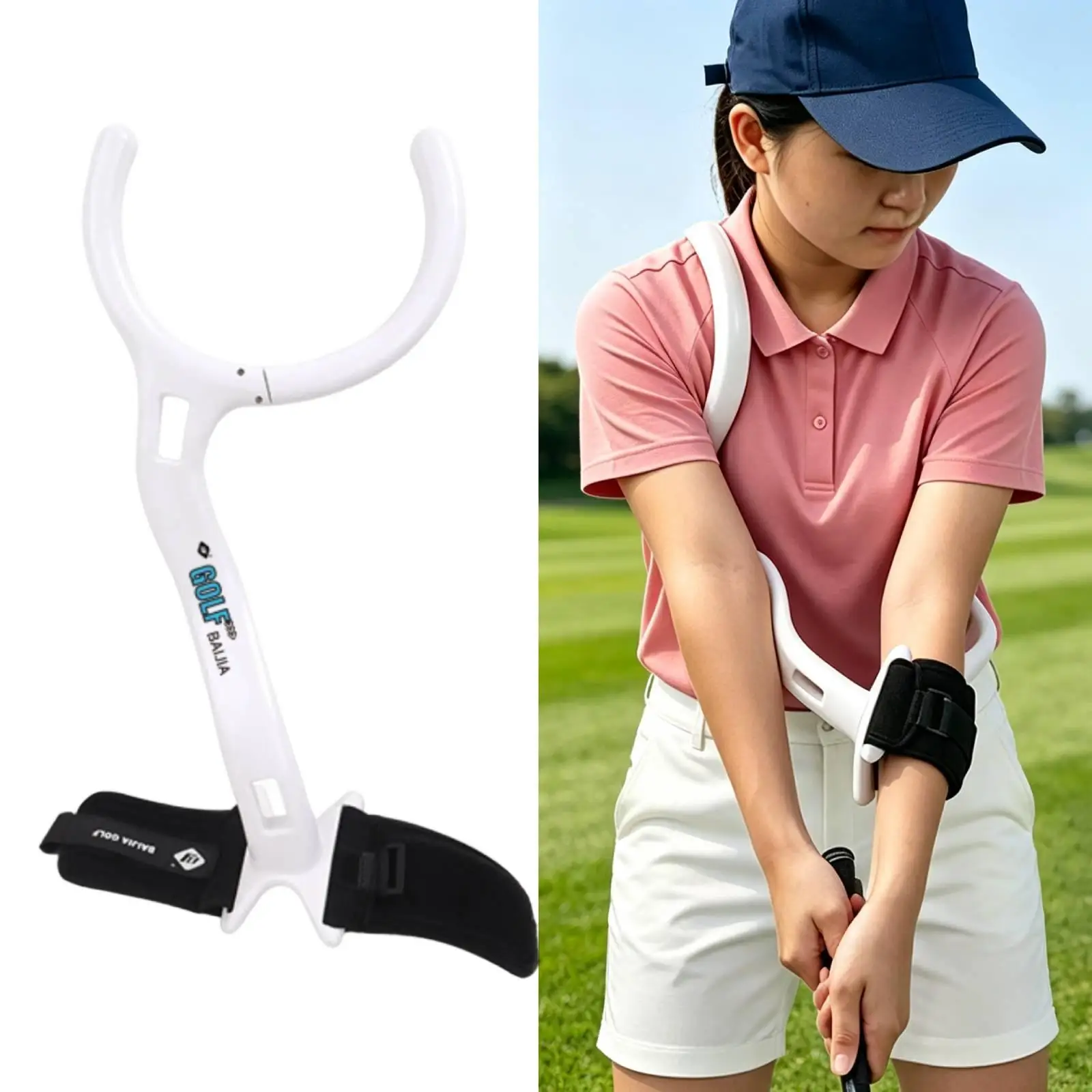 Golf Swing Training Aid Gear Posture Arm Position Correcting for Indoor Gift,Auxiliary Training Tool Lightweight Comfortable