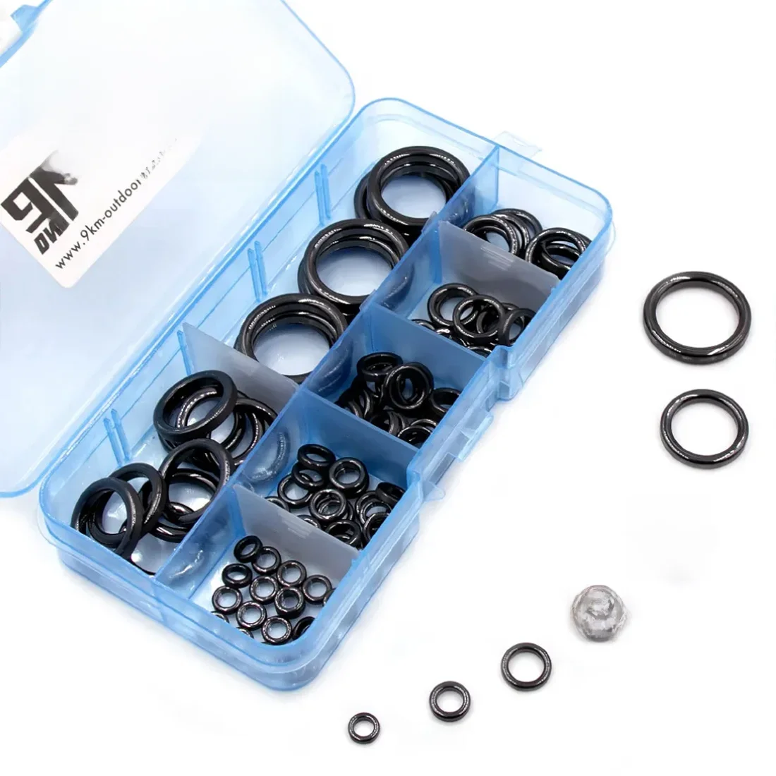 Anneau de guidage de canne à pêche 10 pièces ~ 100 pièces, anneau de guidage en céramique résistant à l'usure, Kit de réparation de canne à pêche, anneau Alconite noir 6mm ~ 47.3mm