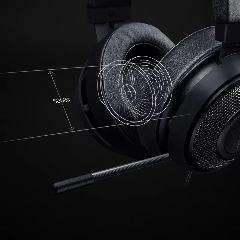 سماعة رأس سلكية مثبتة على الرأس من Razer kraken Pro V2، سماعة رأس 7.1 قناة لألعاب الكمبيوتر #5