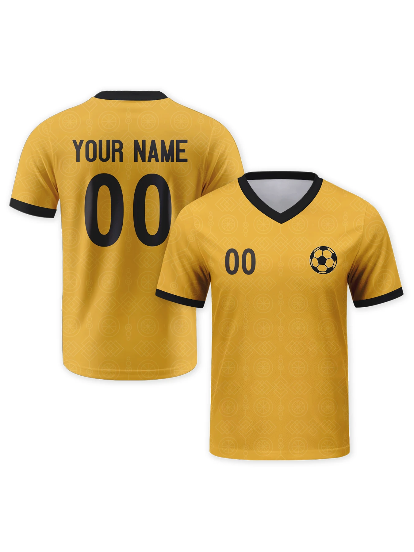 

Custom Soccer Jersey with Logo Name Number Personalized Yellow Football Team Shirt Football Training Top for Women Men Youth Fan