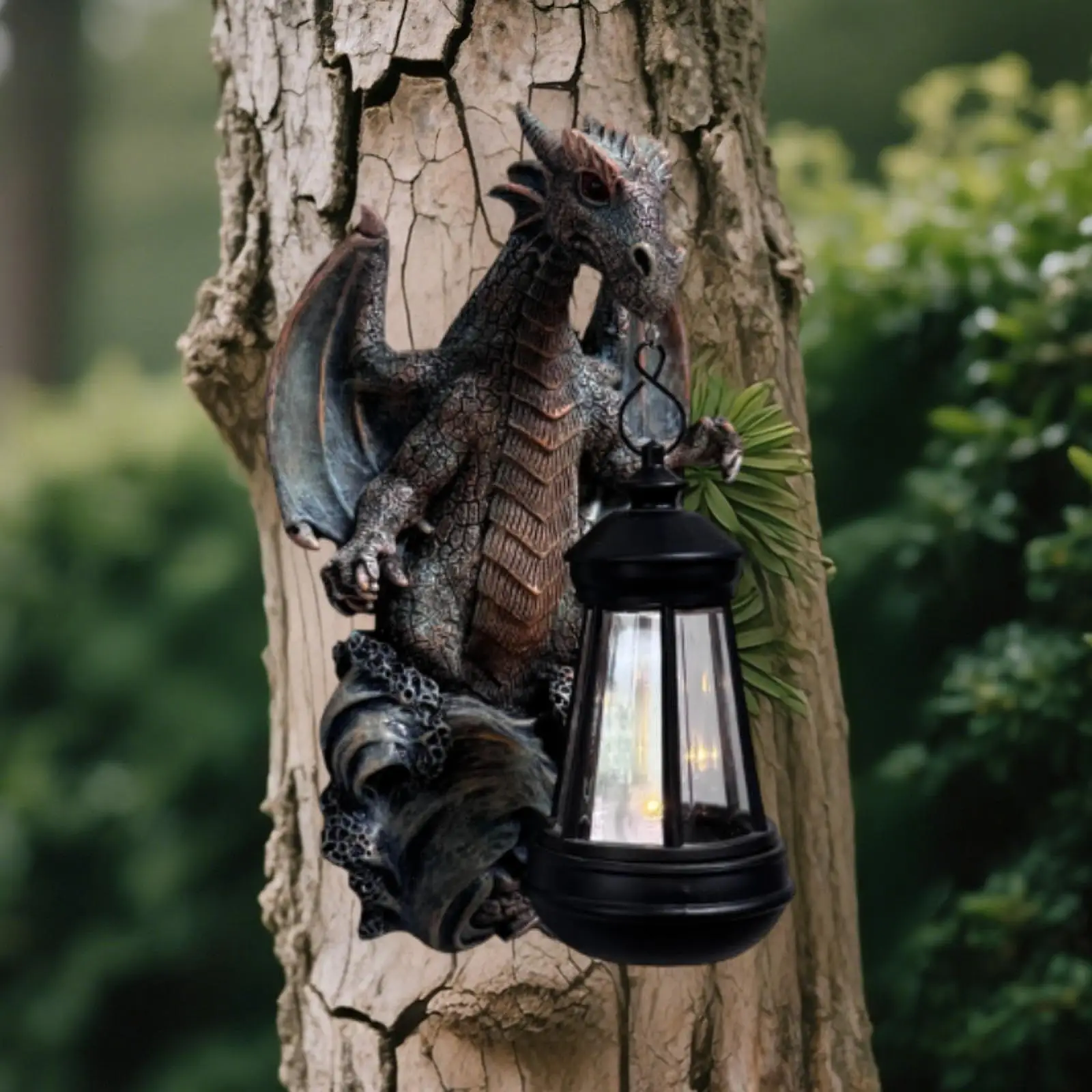 

Солнечный светильник-дракон для сада, водонепроницаемая садовая статуэтка из смолы, идеальный декор для двора и сада