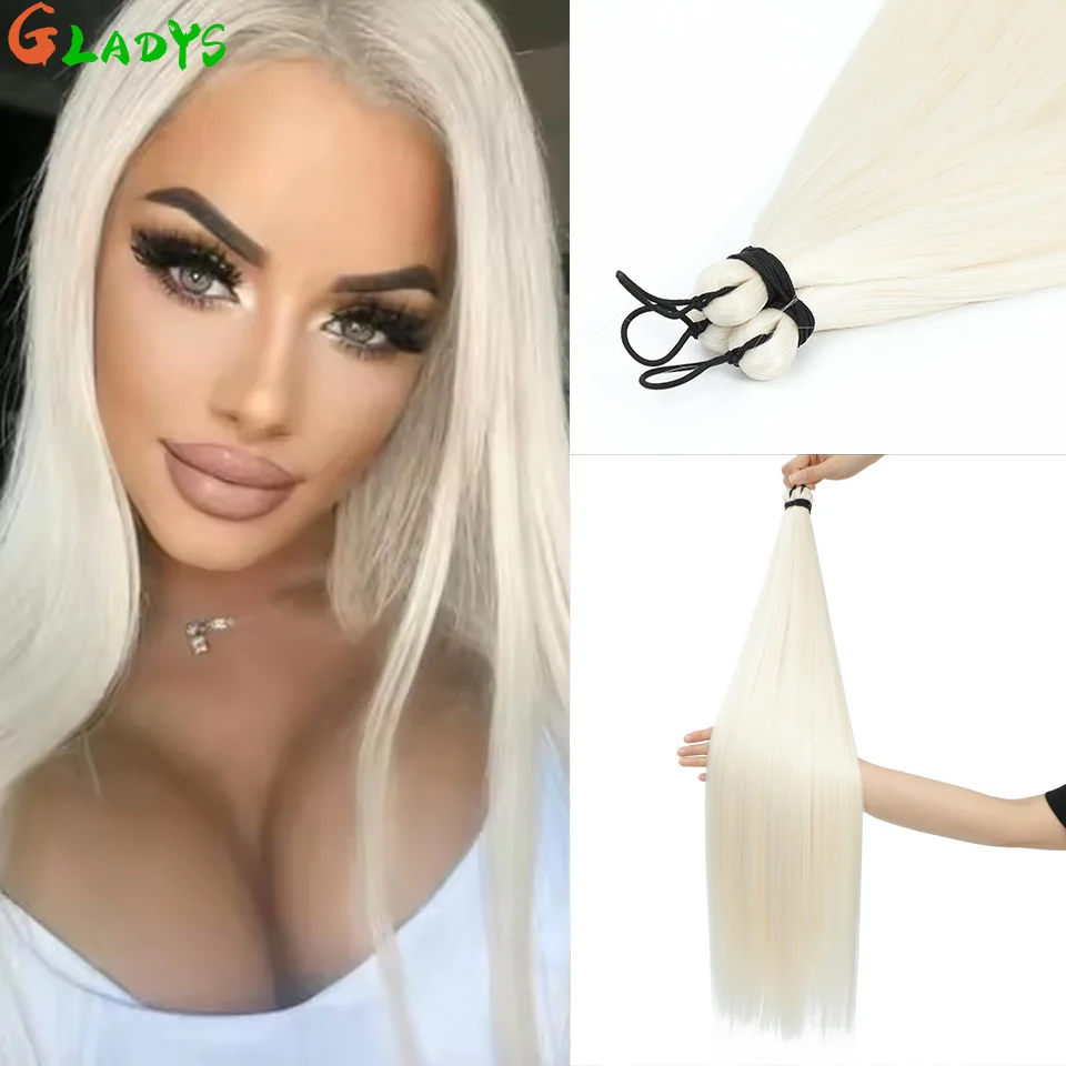 

Synthetic Braiding Hair White Color Crochet Hair Extensions Straight Crochet Braid Hair 28 Inch Pony Hair Bundles Extensions