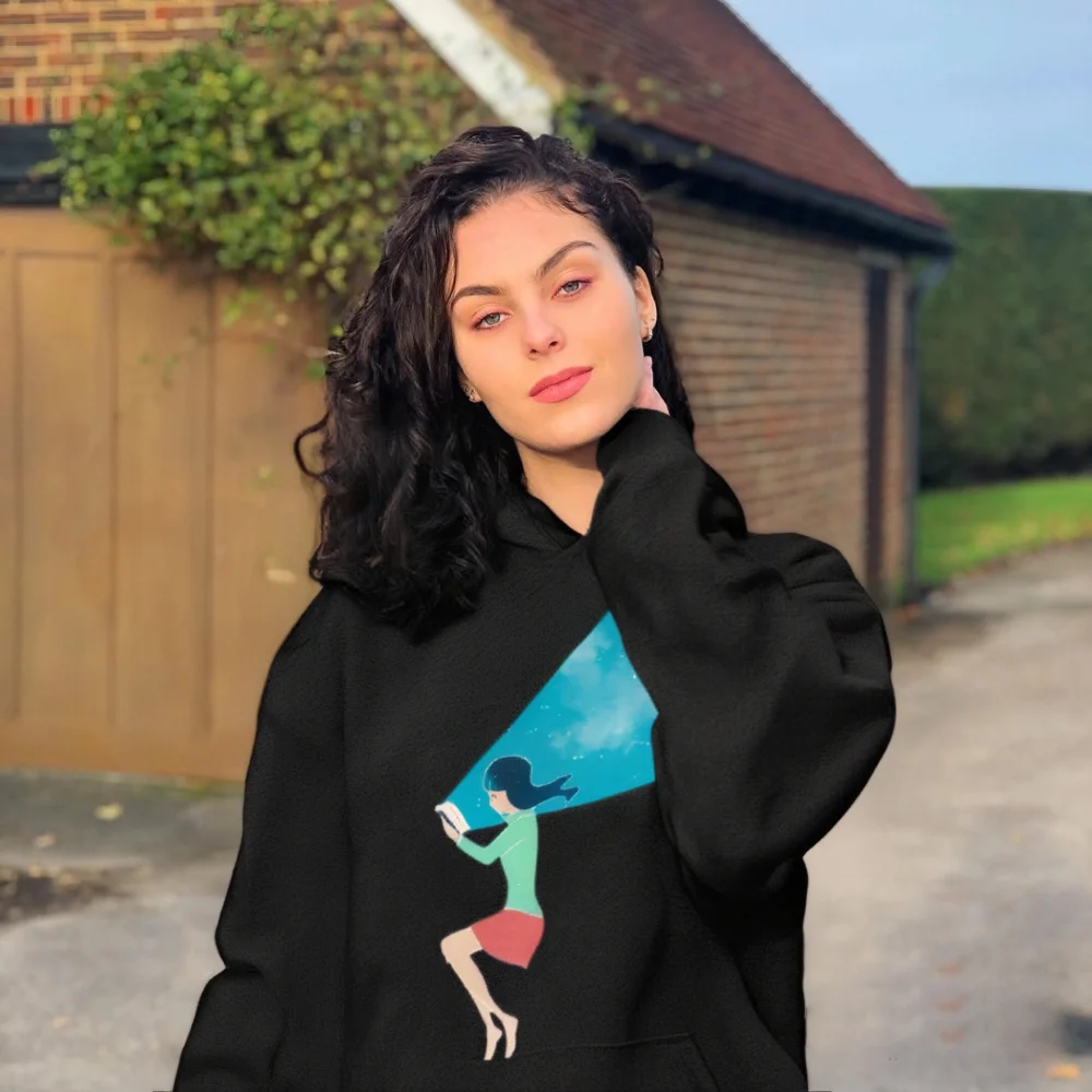 

Толстовки Y2K, удобные, мягкие, с принтом для девочек, одежда с графическим принтом, уличная мода, женская повседневная свободная посадка, унисекс, зимний стиль