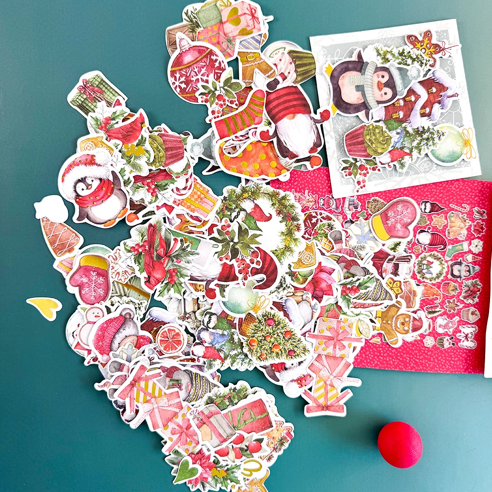 Creative Path 150 Stück Scrapbooking-Stanzformen Ephemera Weihnachten Pinguin Schneemann Ausgestanzte Papierausschnitte für Journaling und Kartenherstellung – Detail 13