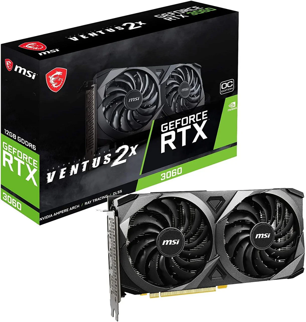 2024 USED RTX 3060 VENTUS GeForce 2X 12G OC GDDR6 192-bit