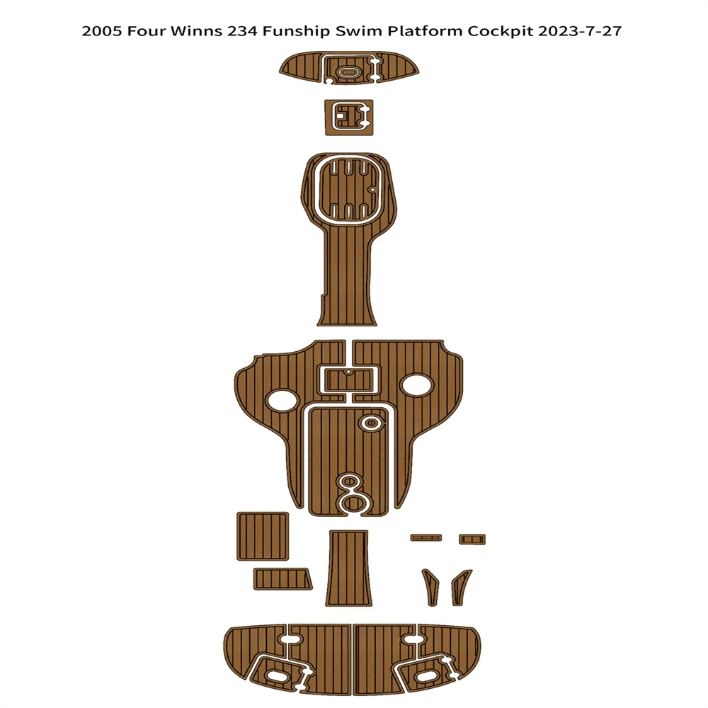 

Напольное покрытие для лодки из искусственного тика EVA, совместимое с 2005 Four Winns 234, забавная платформа для плавания, коврик для кабины, лодки, EVA, Тиковый напольный коврик