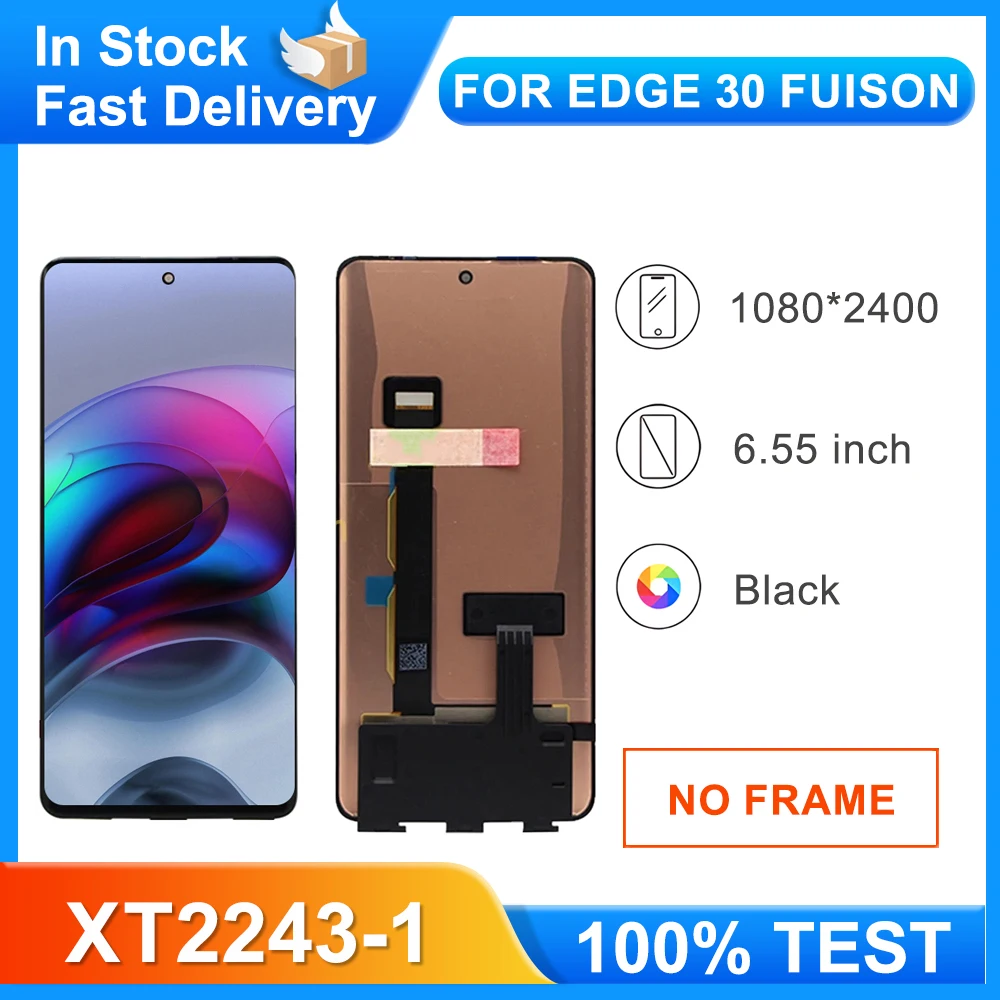 Pantalla LCD AMOLED de 6,55 pulgadas para Motorola Edge 30 Fusion XT2243-1 digitalizador de pantalla montaje completo LCD de repuesto para teléfono móvil