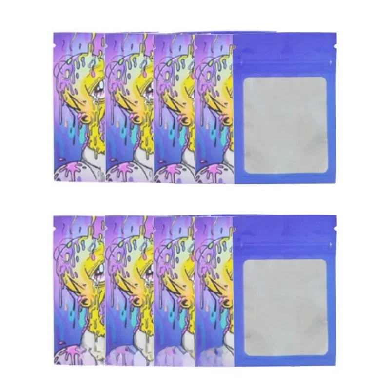 7X10CM Cartoon Plastic Verpakking Zakken Koffie Spice Poeder Opslag Pouch Snoep Koekjes Seal Ritssluitingszak waterdichte Mylar Zakjes - afbeelding 2
