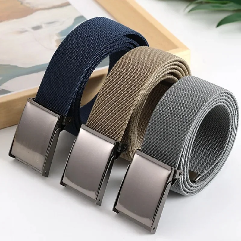 Nouvelle ceinture en tissu extensible pour hommes et femmes, ceinture en toile respirante, ceintures de mode pour femmes, marque de créateurs de luxe