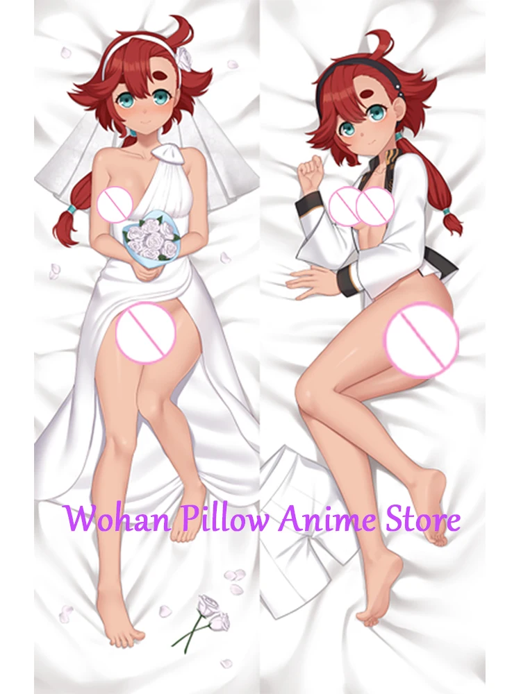 

Dakimakura Anime Pillow Cover Suletta Double Sided Print Life-size Halloween Christmas Decoration