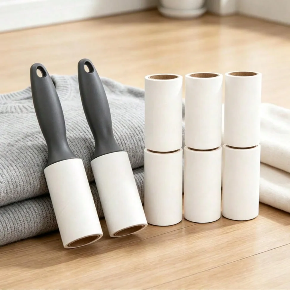 160/320/480 Sheets Super Sticky Lint Roller - Pet Hair Remover - Set Includes 1 Handle And 2/4/6 Replacement Cores, Suitable For