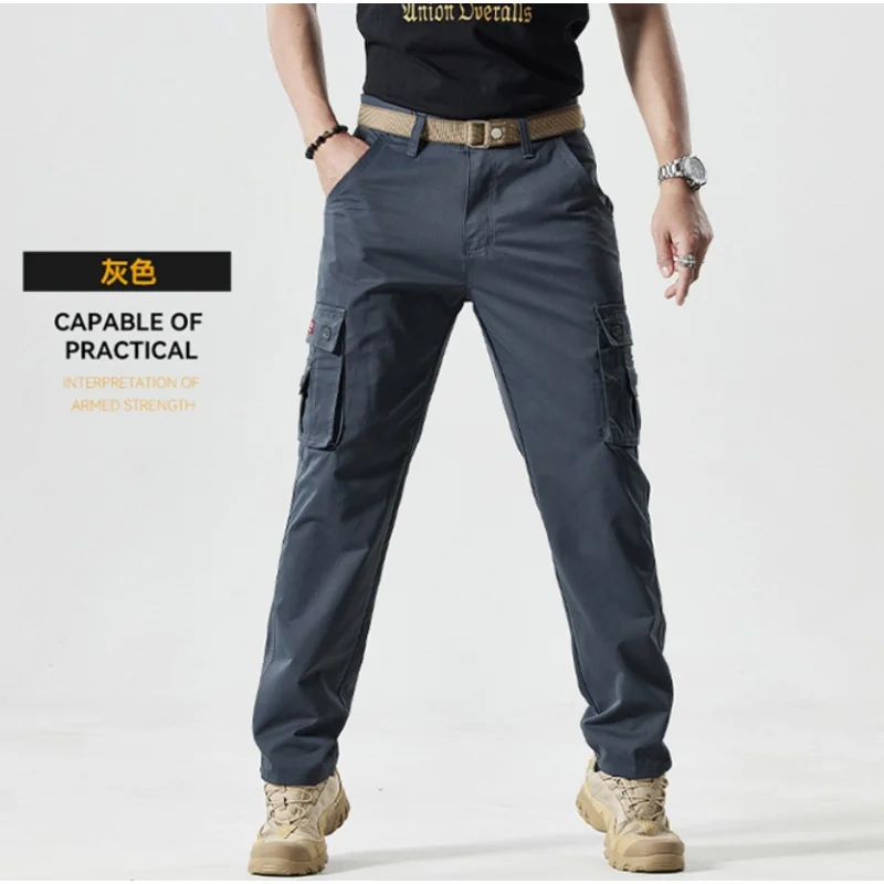 

Мужские тактические брюки-карго свободного кроя из эластичной ткани, водоотталкивающие, легкие, для активного отдыха и походов, с карманами.