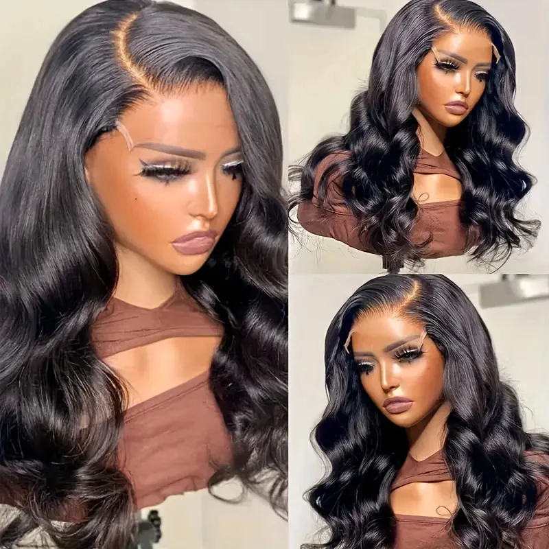 Alimice Body Wave Pre Plucked Human Hair 4x4 Lace Closure Wig Glueless Wigs