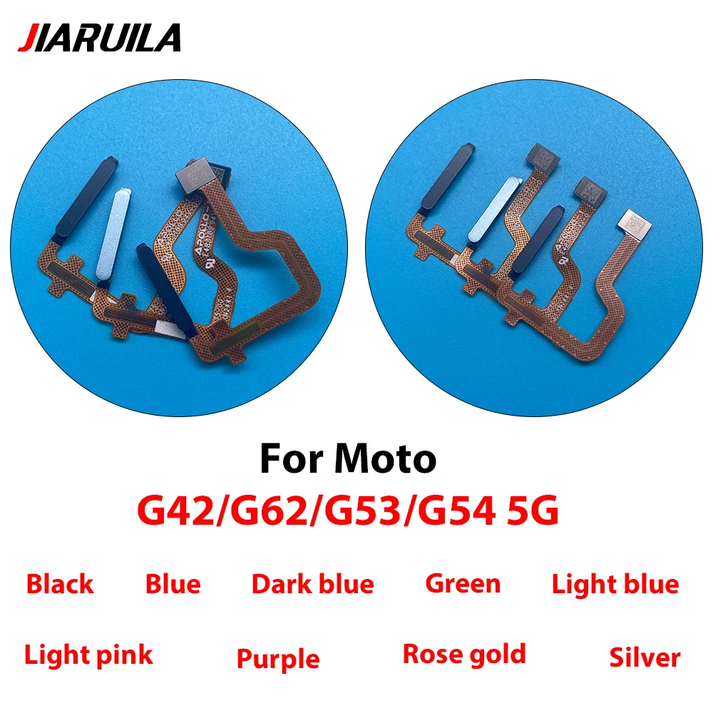 For Moto G42 G62 G53 G54 5G Power Button Fingerprint Sensor Flex Cable Repair Parts