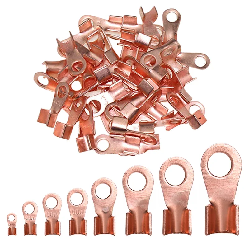 OT 10A 60A 100A 200ACable Kupfer Lug Batterie Anschluss Ring Terminal 20A 30A 40A 50A 150A 200A 300A