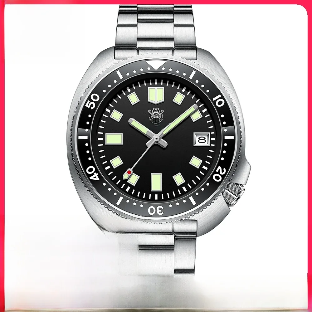 SD1970 Bestseller Steeldive Merk 44MM Saffierglas Keramische Bezel Insert Lichtgevende Mannen NH35 Duikhorloge met Keramische Bezel - afbeelding 2