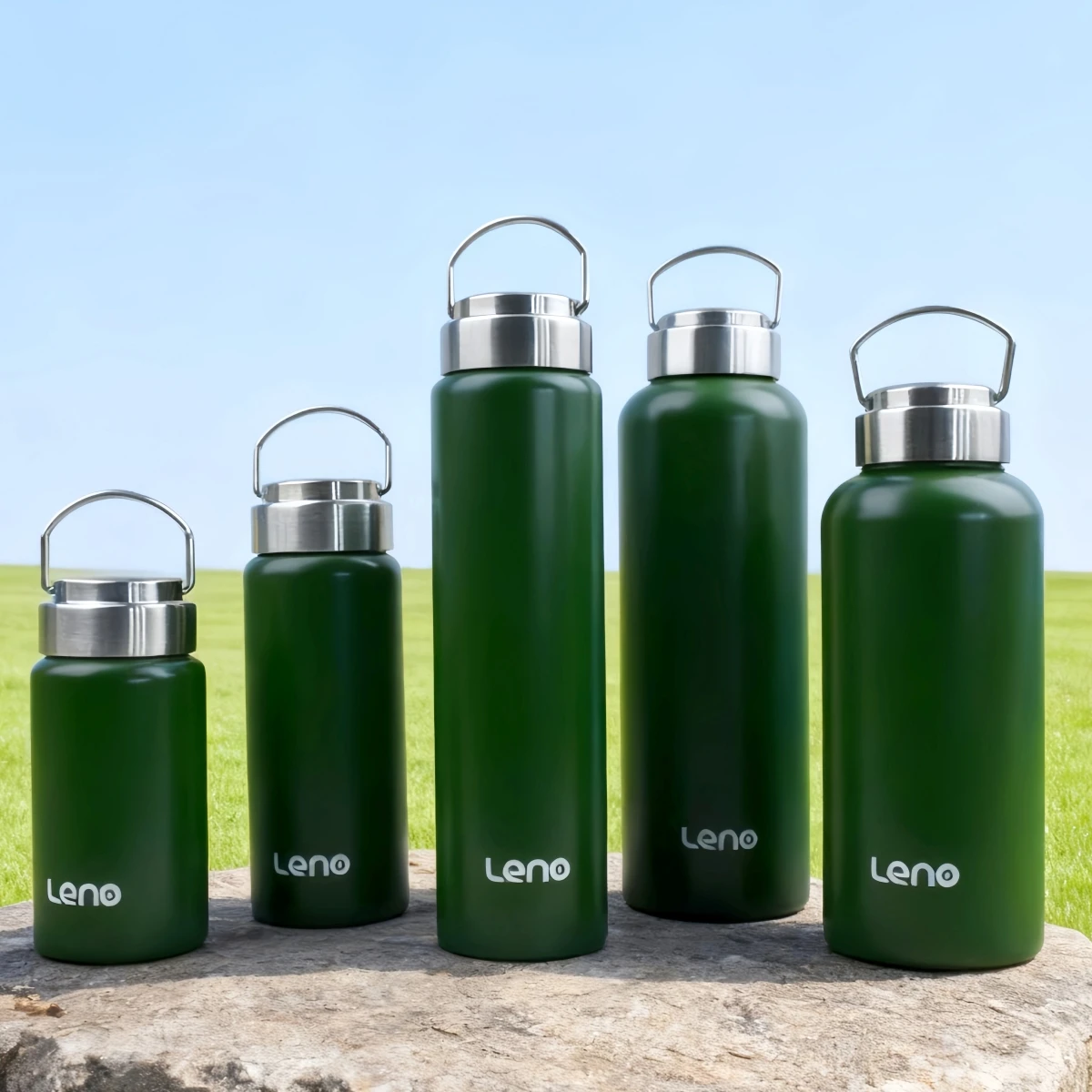 

Бутылка для воды из нержавеющей стали 450–1500 мл, одностенные термосы большой емкости с большим горлышком и крышкой, посуда для велоспорта, спорта