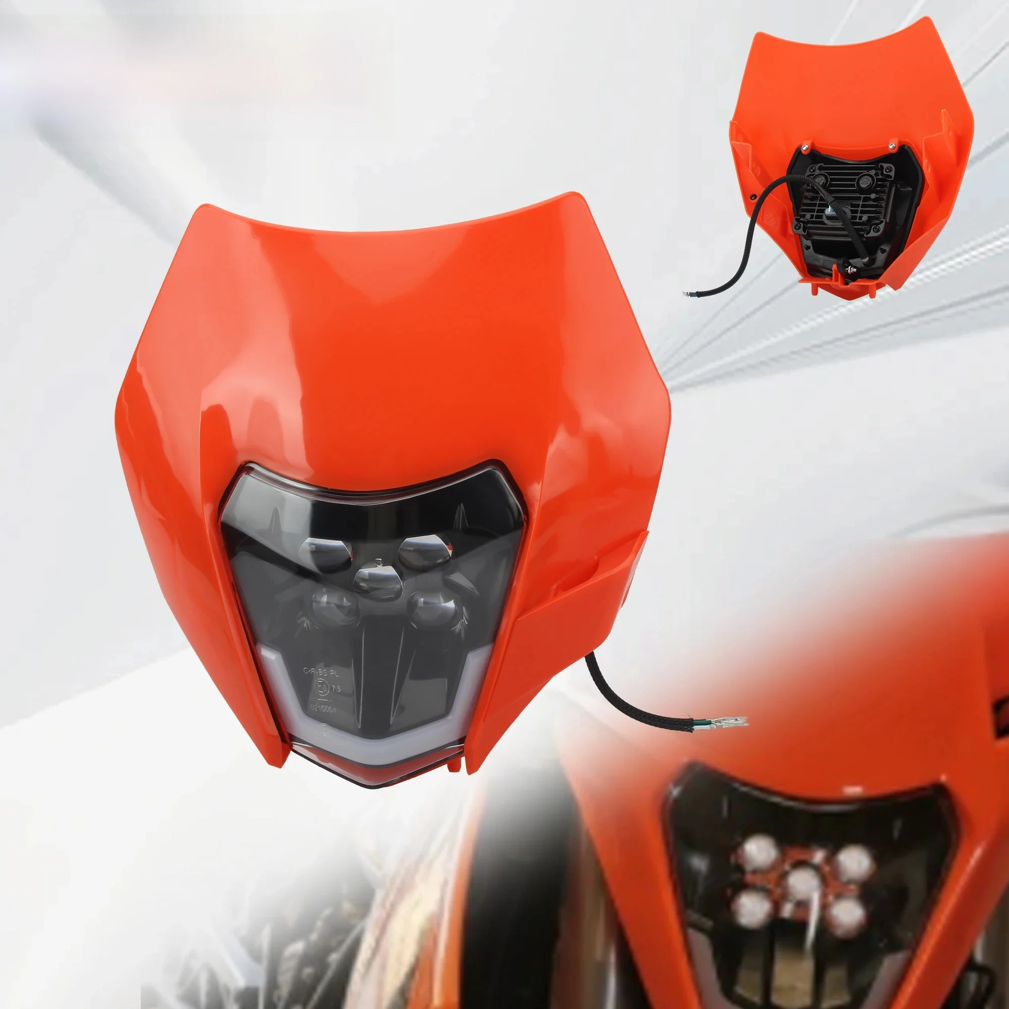 AliExpress 2008-2014 2015 2016 Motorcycle Headlamp Dirt Bike Headlight For KTM EXC SXF XCW MX 250 300 450 Motorbike Head Lamp Light Enduro
