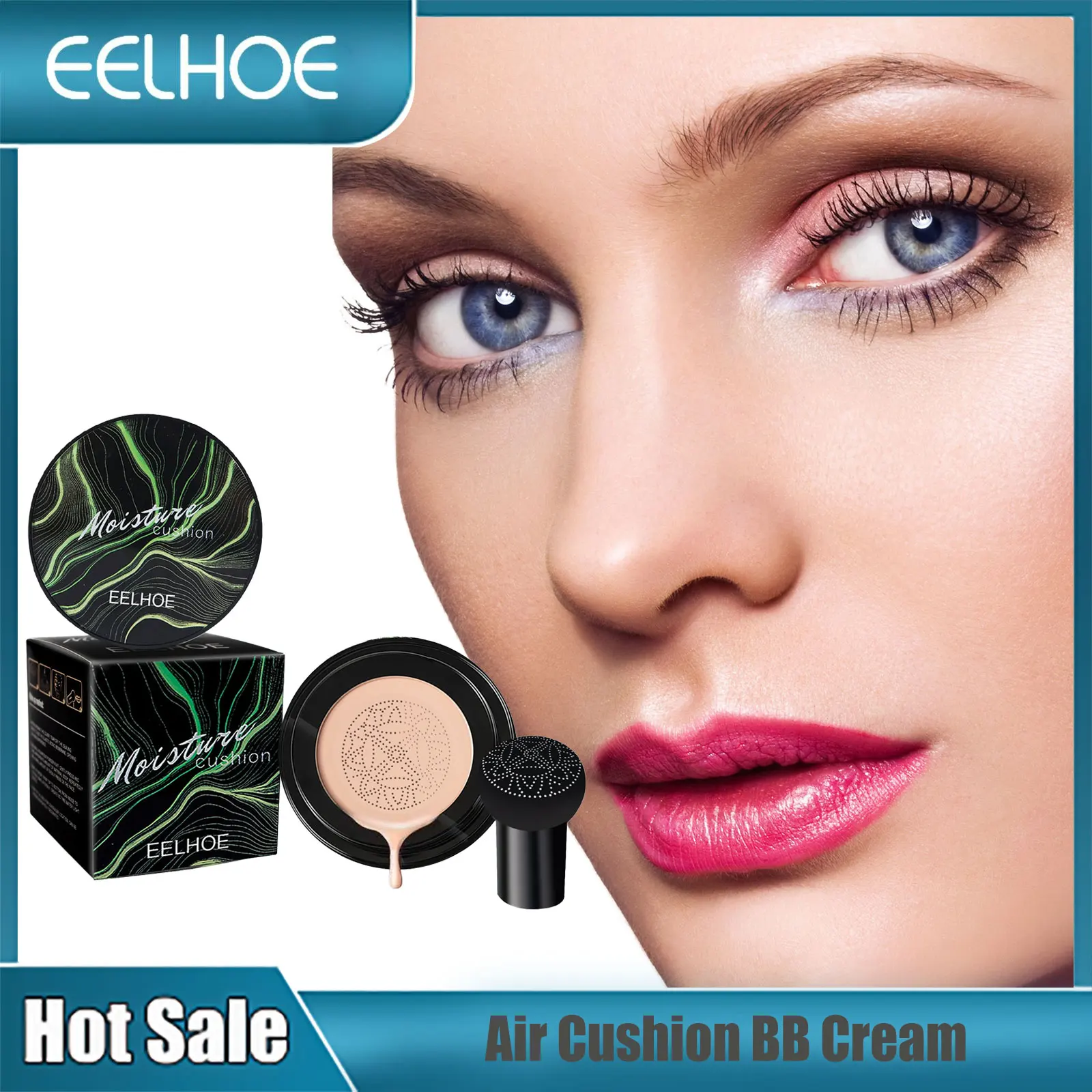 EELHOE Mushroom Head BB Cream Face Base Makeup Natural Moisturizing Foundation Concealer Liqiud Foundation Air Cushion BB Cream