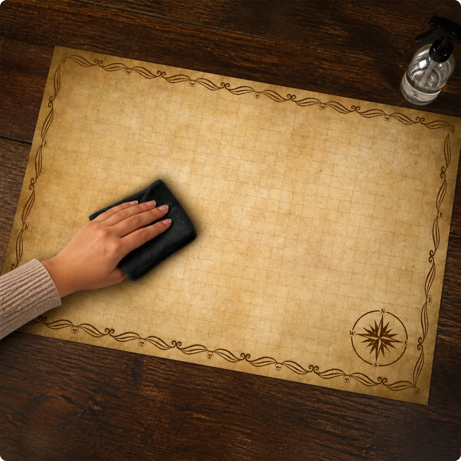 Waterproof Tabletop RPG Tabletop Mat Easy to Wipe Clean Wipe-clean Game gaming surface, for tabletop roleplaying Sessions