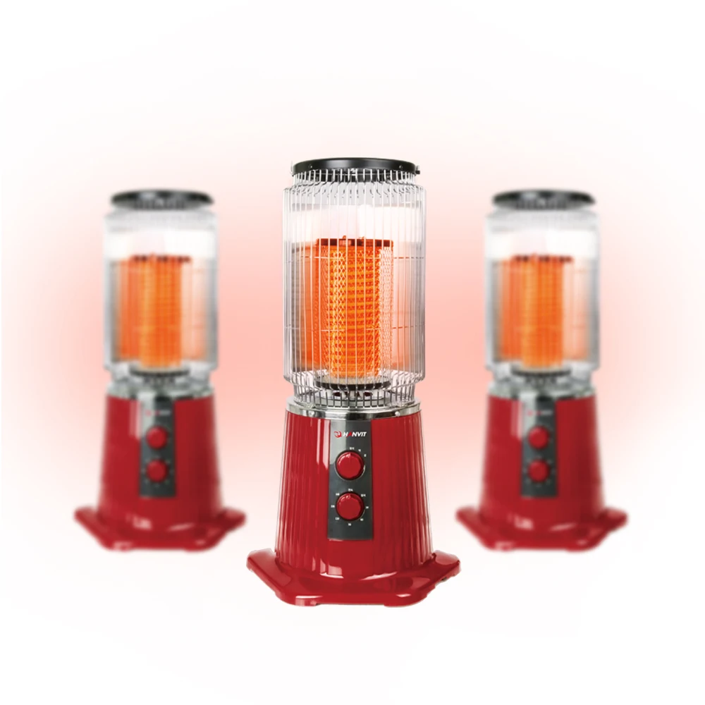 سخان كهربائي اسطواني إلكتروني من Hanbit ، تدفئة داخلية للمكاتب ، بنفسجي